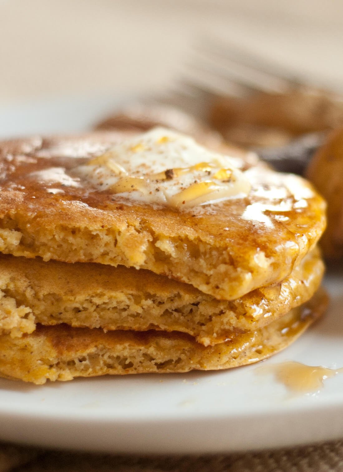 Fluffy pumpkin pancakes