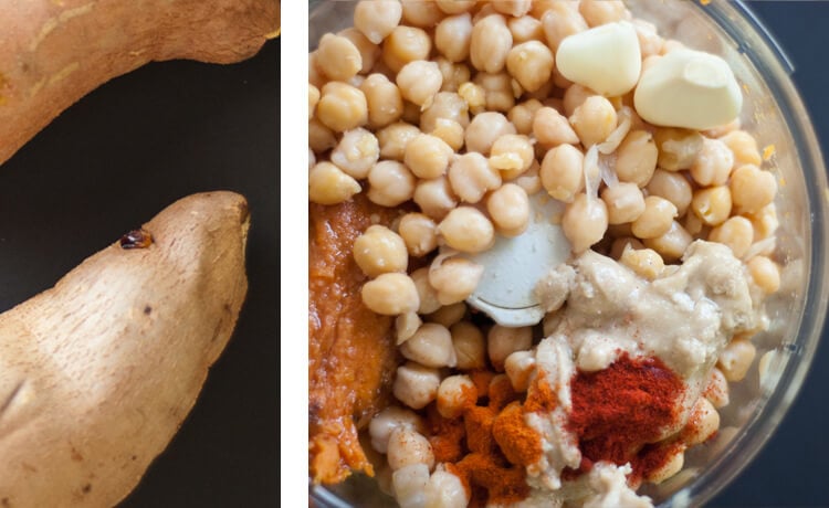 hummus with sweet potatoes, cayenne pepper, paprika and cumin hummus with sweet potatoes, cayenne pepper, paprika and cumin