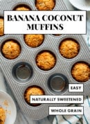 banana coconut muffins