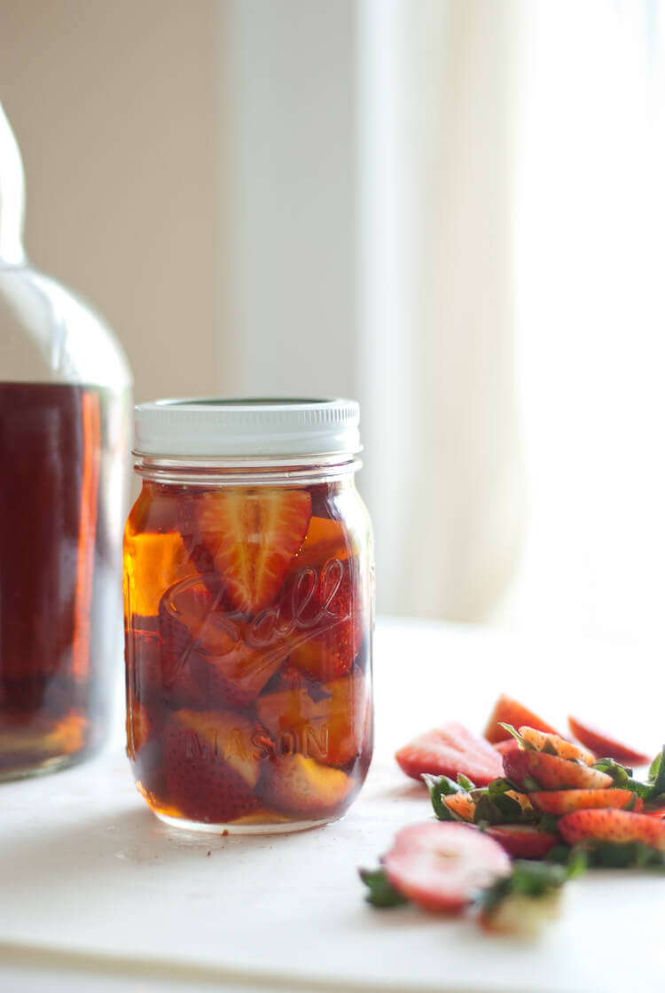 strawberry-infused bourbon