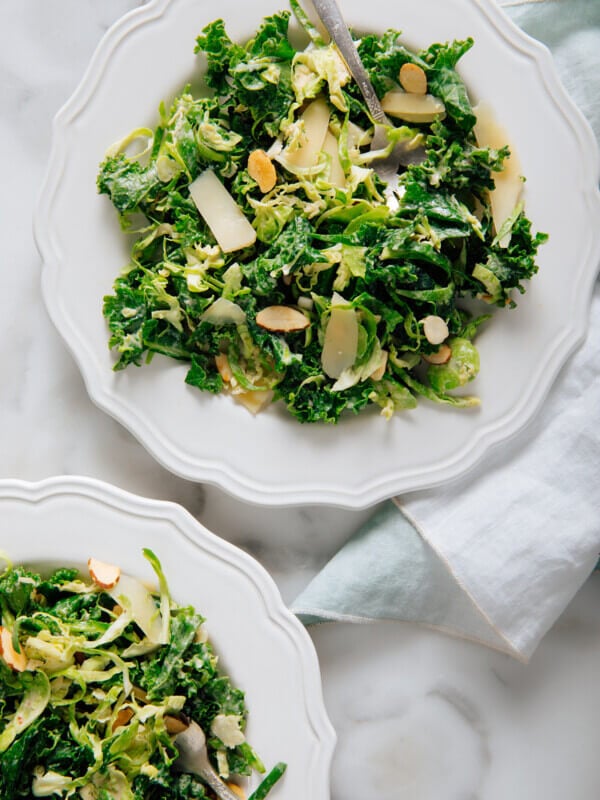 kale brussels sprouts salad recipe