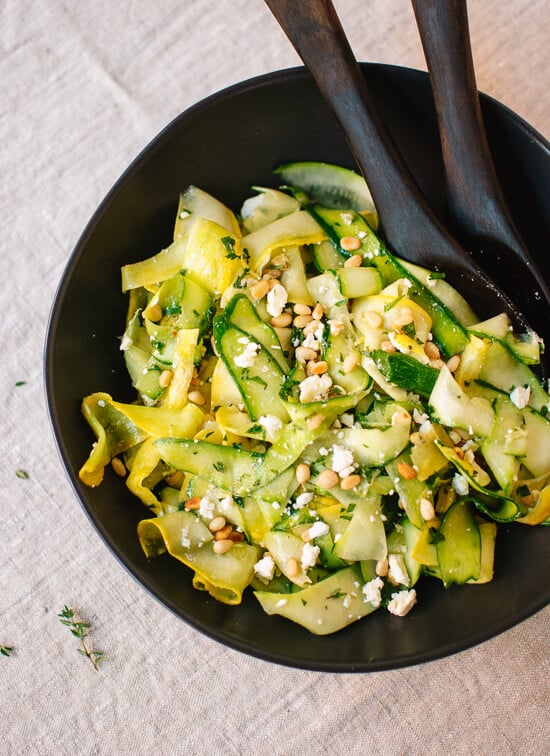 ribboned summer squash salad