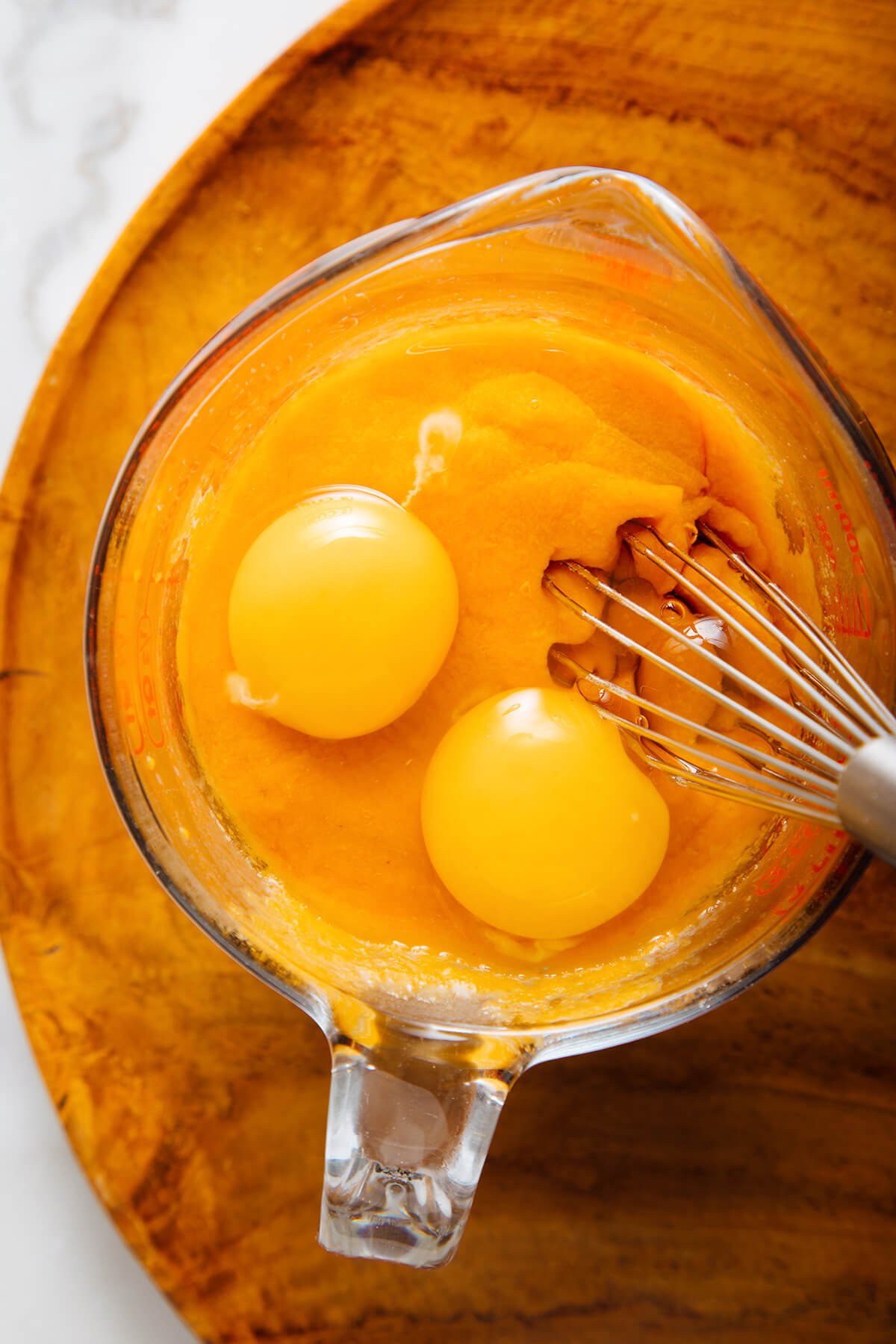 eggs and pumpkin puree
