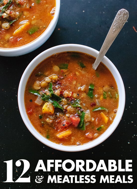 Find a collection of affordable vegetarian recipes at cookieandkate.com!