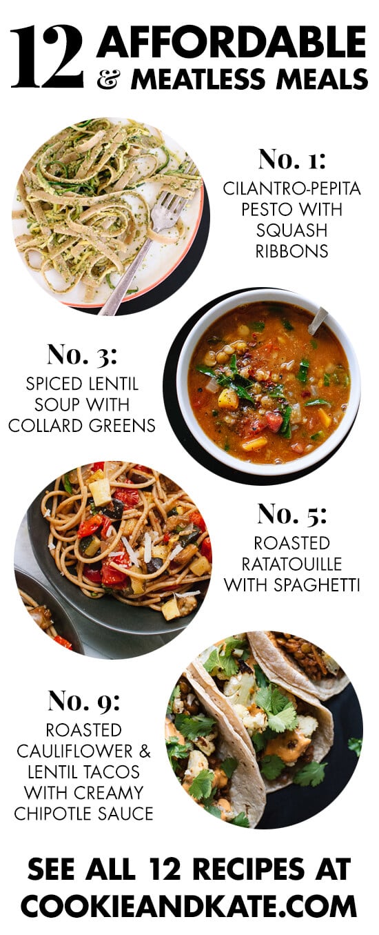Find affordable vegetarian recipes, plus tips for saving money, at cookieandkate.com!