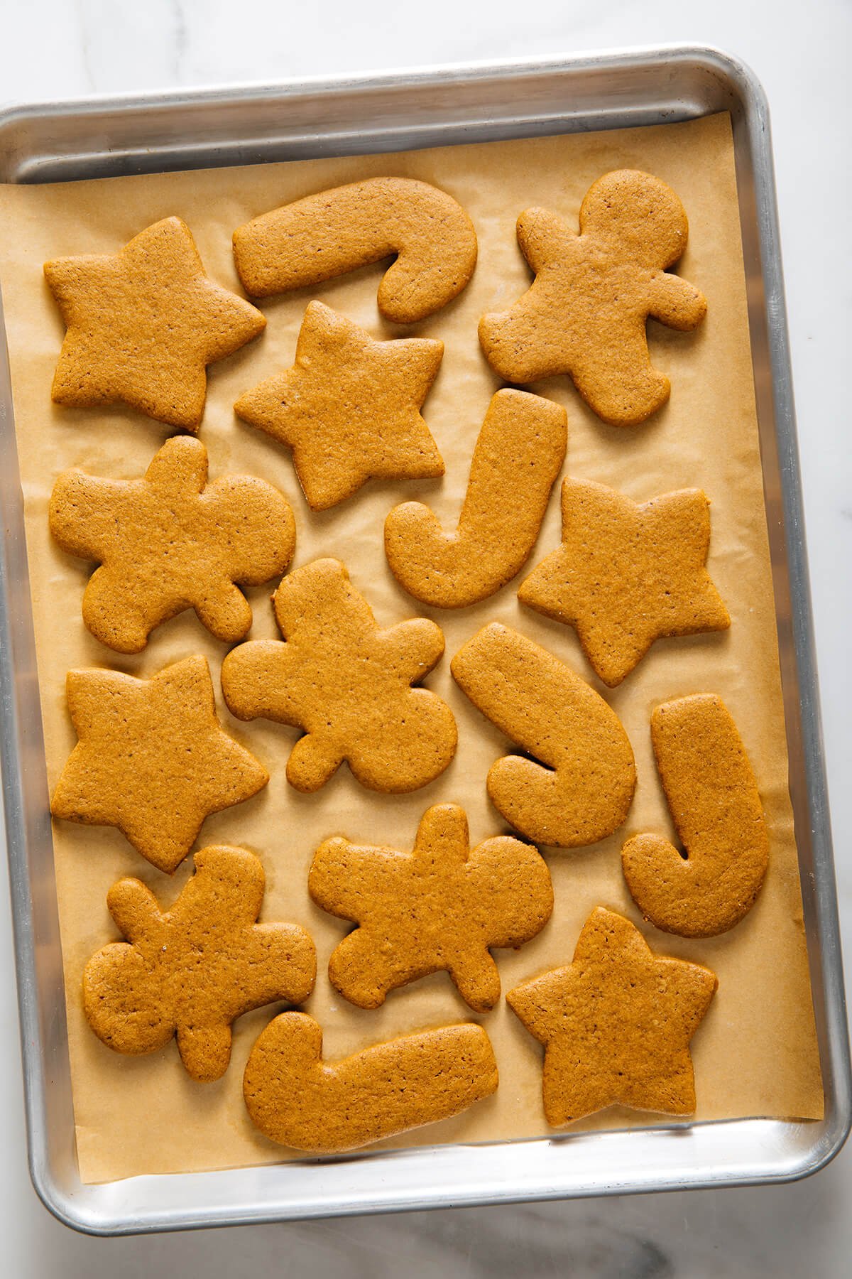 gingerbread cookies after baking