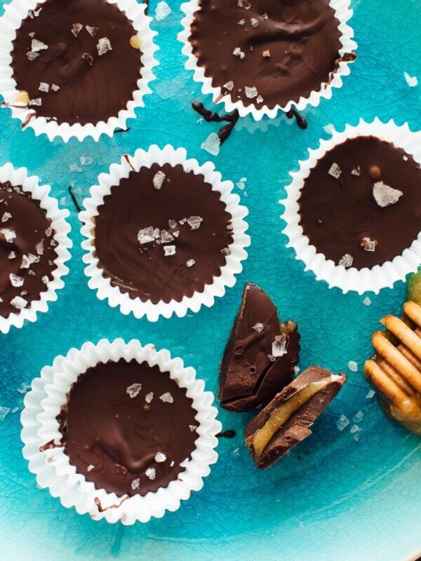 These honey-sweetened chocolate peppermint cups are the perfect homemade candy!