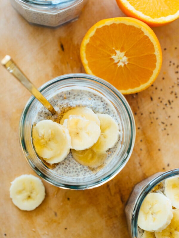 This chia seed pudding recipe tastes like a creamsicle! So healthy and delicious.