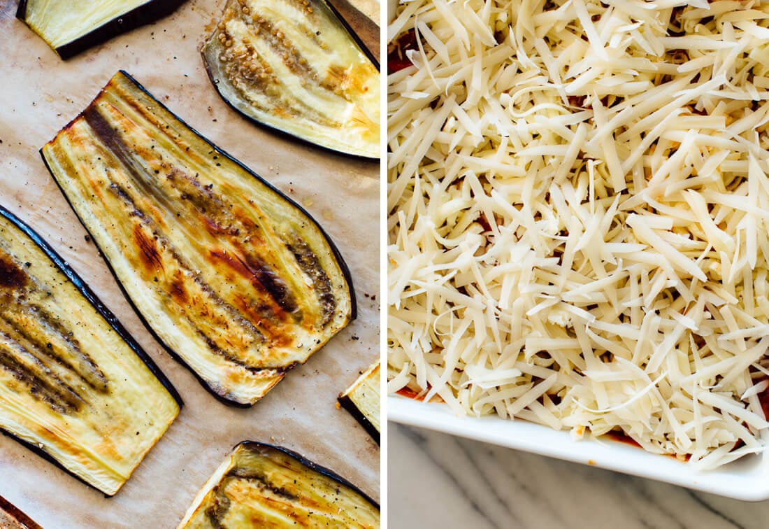 roasted eggplant with mozzarella