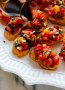 tomato bruschetta with balsamic drizzle