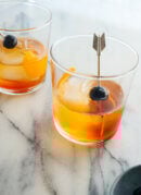 old fashioned cocktail with maple syrup