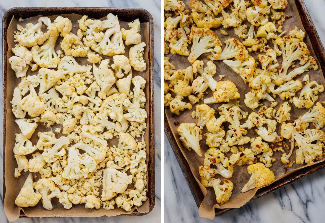 buffalo cauliflower roasting process