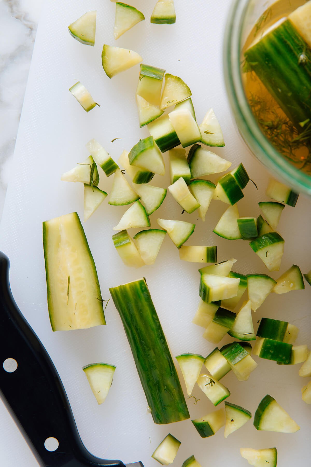 chopped dill pickles