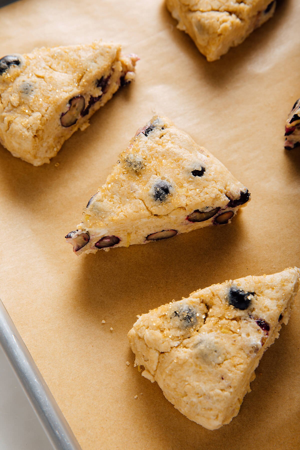 blueberry scones before baking