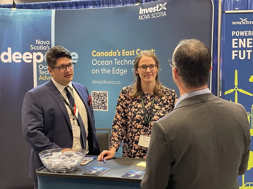 On the ground at H2O with Invest Nova Scotia Alison - H2O