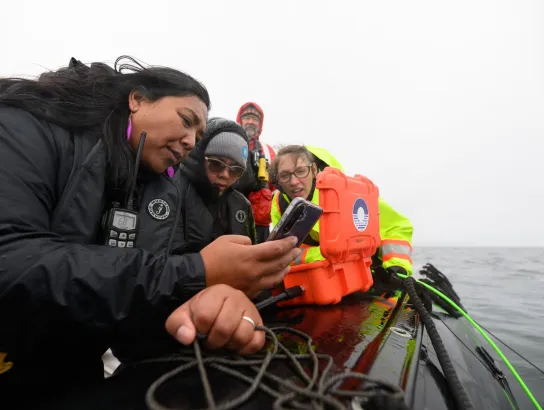 Ocean Sonics on the water