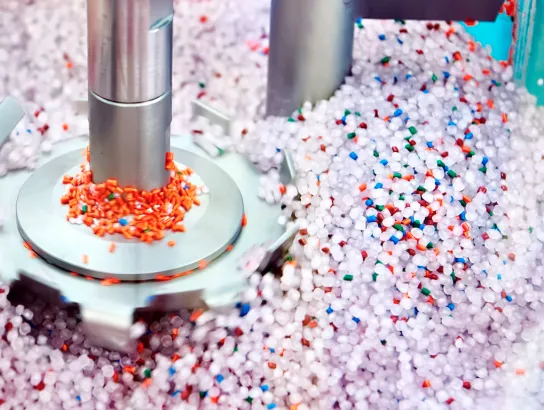 Phycus Biotechnologies Creates Formaldehyde-Free Skin Care depicted with small blue and pink beads.