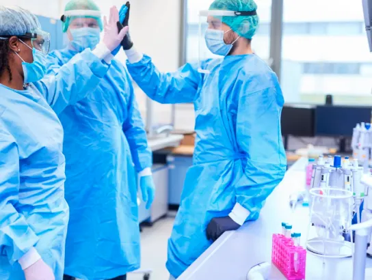 Researchers in a lab included in Early Stage Commercialization Fund