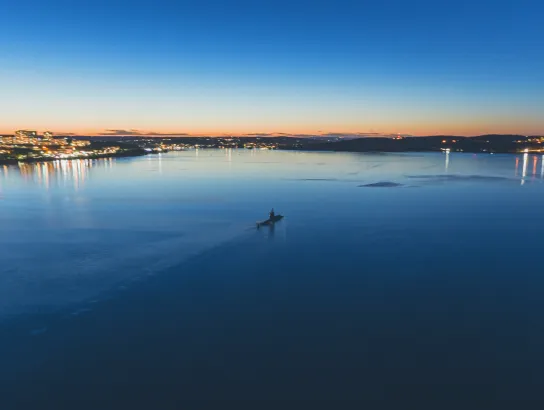 Canadian submarine in Halifax Harbour