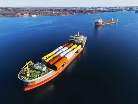 Offshore Wind Vessel in Nova Scotia, Canada