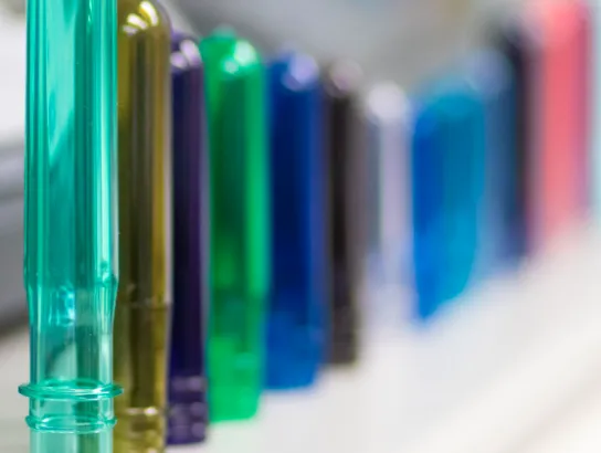 Multi-colored plastic tubes