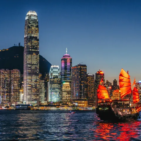 Hong Kong skyline at dusk