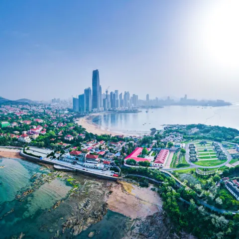 Aerial view of Qingdao 