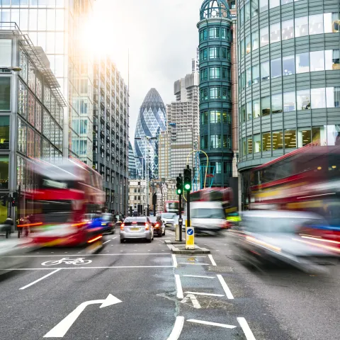 Busy London Street