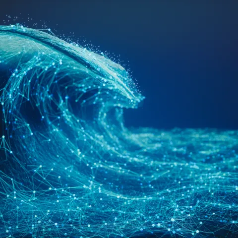 Ocean technology electronic simulated wave