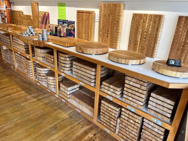 1 - Cutting board stock in Larch Wood's Wolfville store