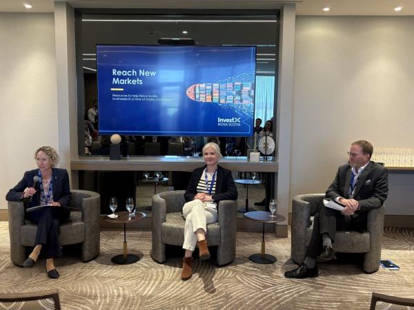 Wendy Luther, President and CEO - Halifax Partnership, Bridget Archibald – Invest Nova Scotia, and Ed Steeves, Regional Vice President Atlantic – EDC