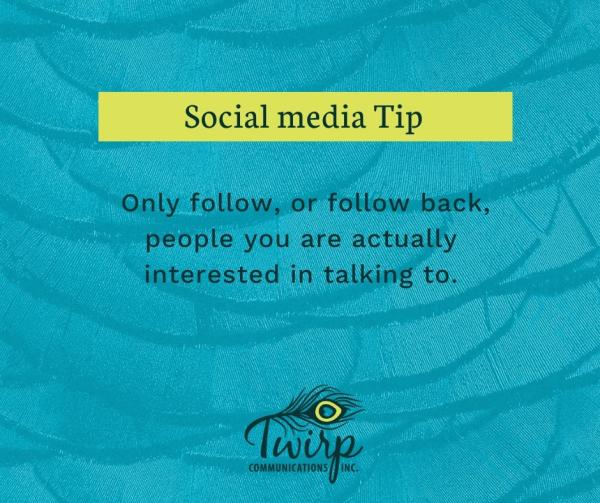 Social Media Tip 1: Follows