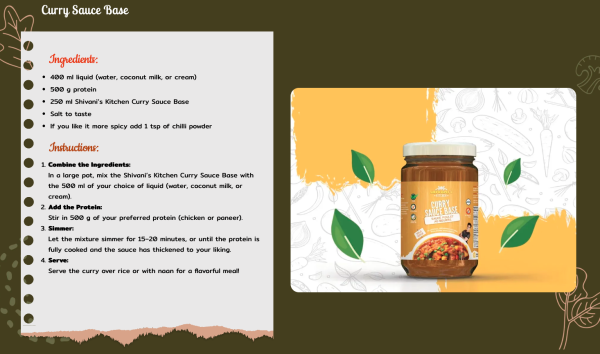 Recipe for curry sauce base