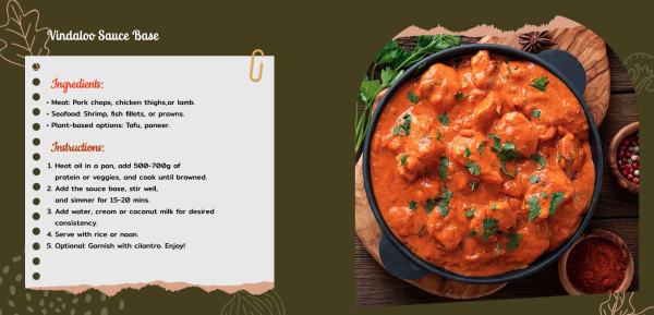 Recipe for vindaloo sauce base