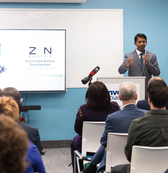 Man giving presentation to audience