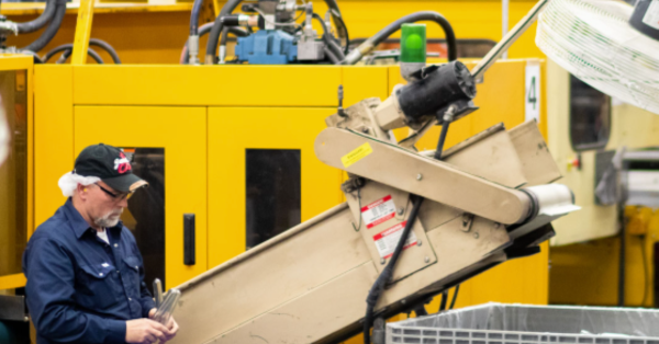 Man working in manufacturing facility