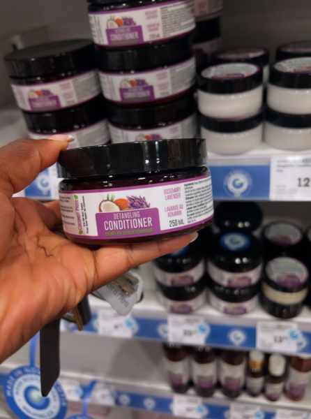 Simply Go Natural Hair Conditioner in Brown bottle, purple label