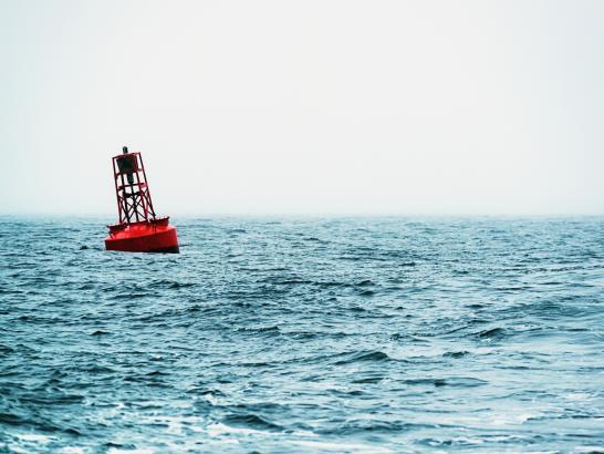 Buoy in the ocean