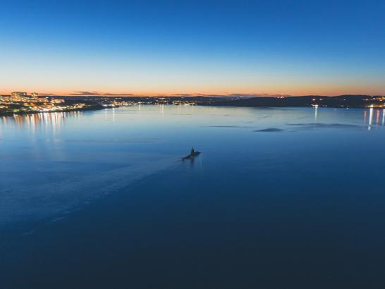 Canadian submarine in Halifax Harbour