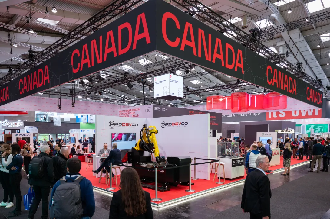 The Canada pavilion at Hannover Messe trade show.