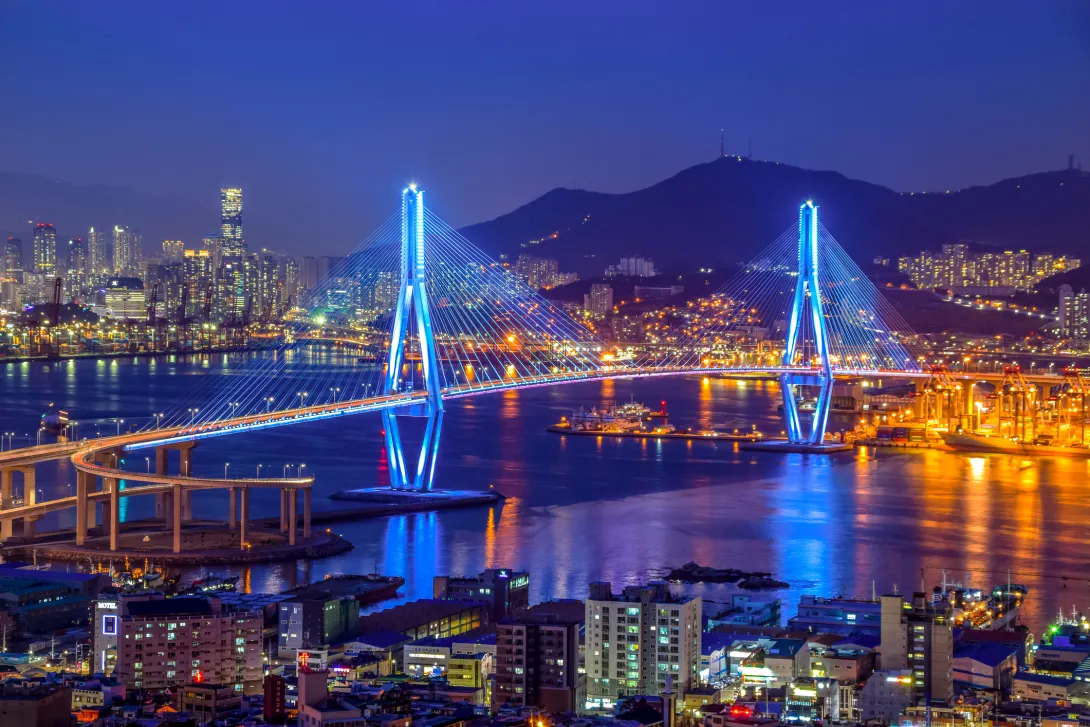 Busan, South Korea at Night