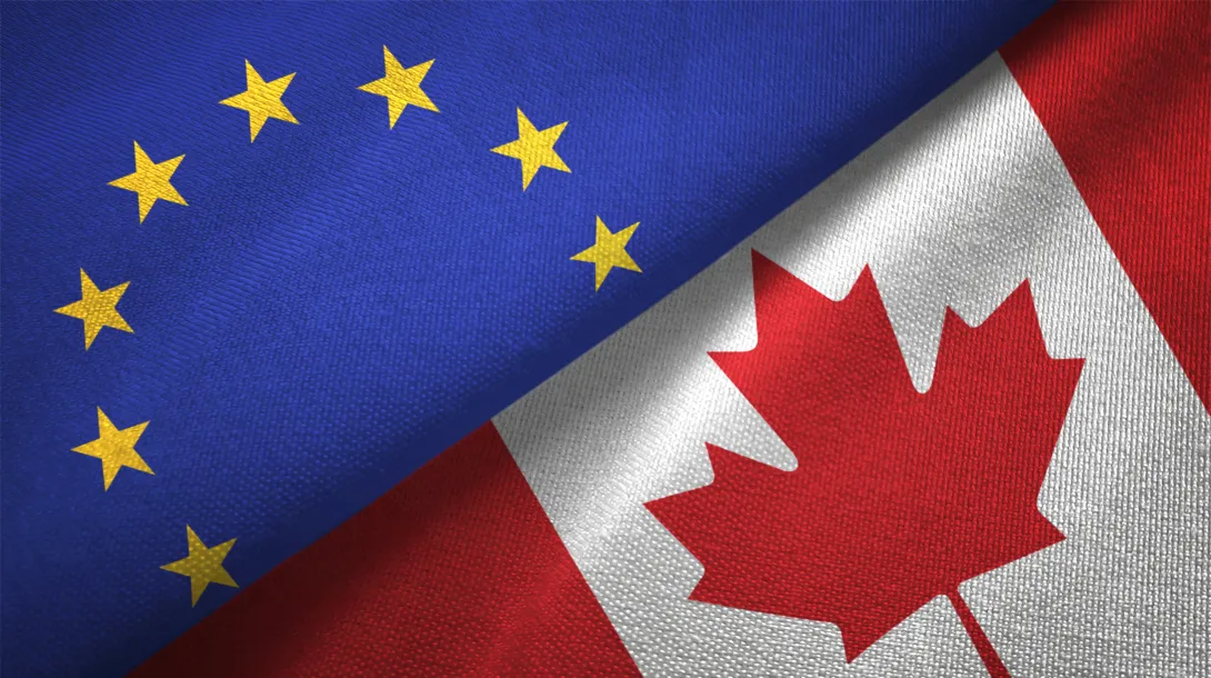 Canada and EU Flags